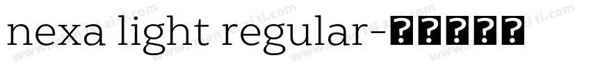 nexa light regular字体转换